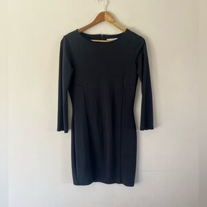 Just Female Cozy Dress Black Career Wear Long Sleeve Minimalist Travel Dress‎